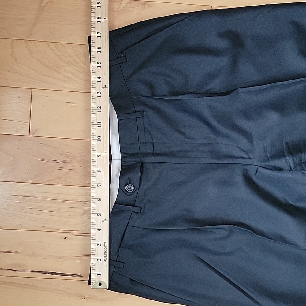 Canali exclusive black Pleatsd Suit Pantz Dress Pants 34w - Picture 3 of 11